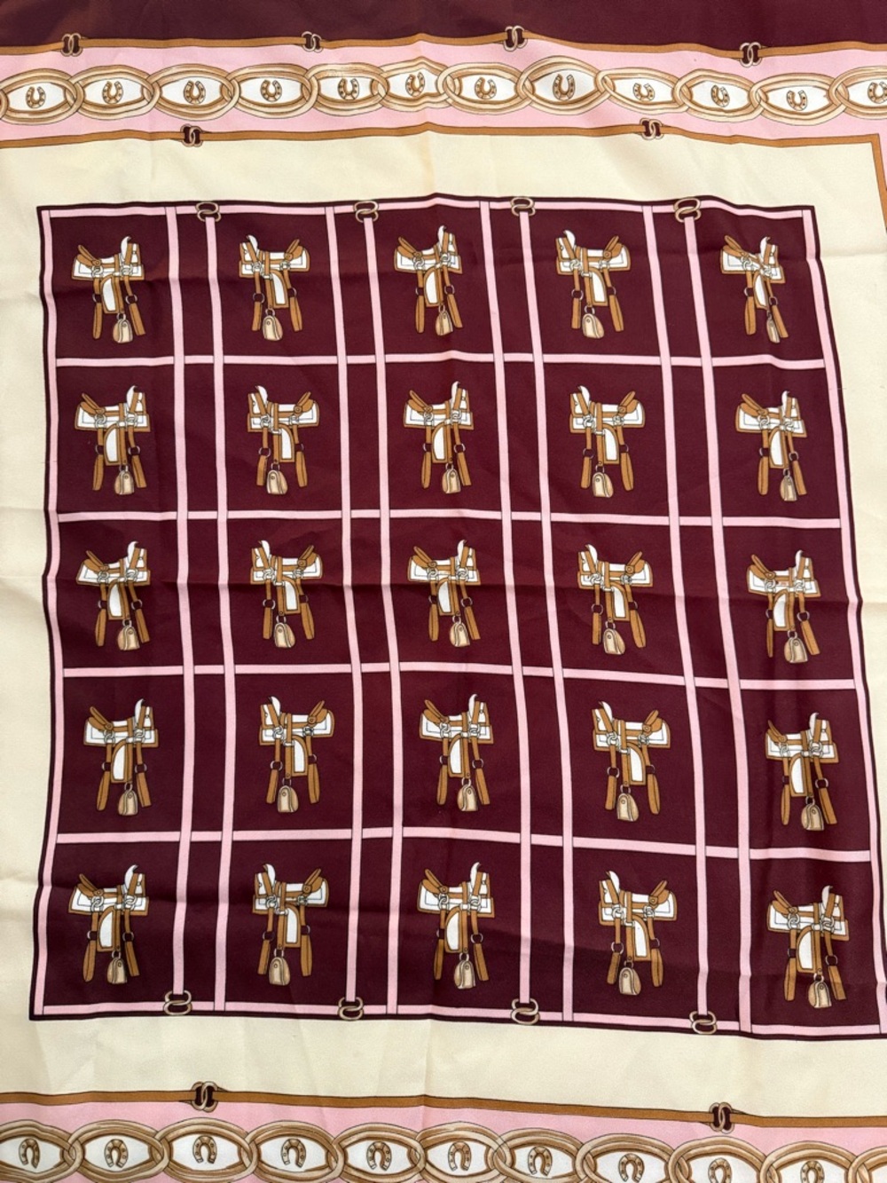 Vintage Silk Scarf Equestrian 30” - Picture 7 of 11